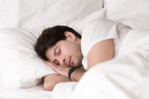 A young guy have a better sleep quality