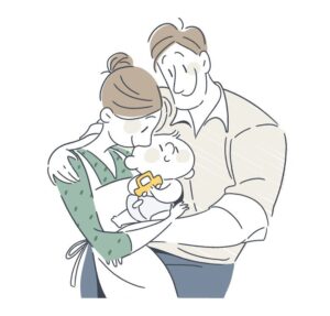 parents with their baby