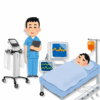 Doctor InBody's BWA2.0S in Malnutrition Assessment for a patient lying in a bed in a hospital