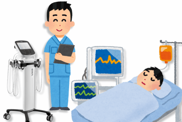 Doctor InBody's BWA2.0S in Malnutrition Assessment for a patient lying in a bed in a hospital