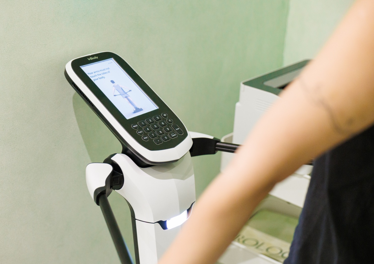 Patient doing InBody test with InBody380 at Prologue Clinic